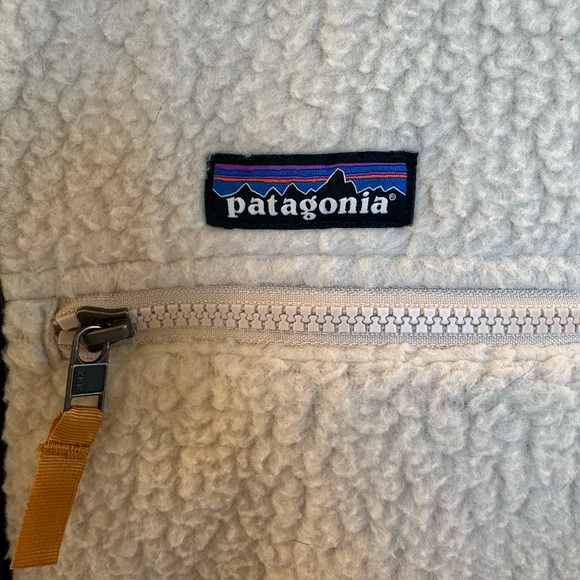 Patagonia Women’s Large Retro Pile Vest Pelican Beige Full-Zip Fleece Gorpcore - Picture 5 of 5